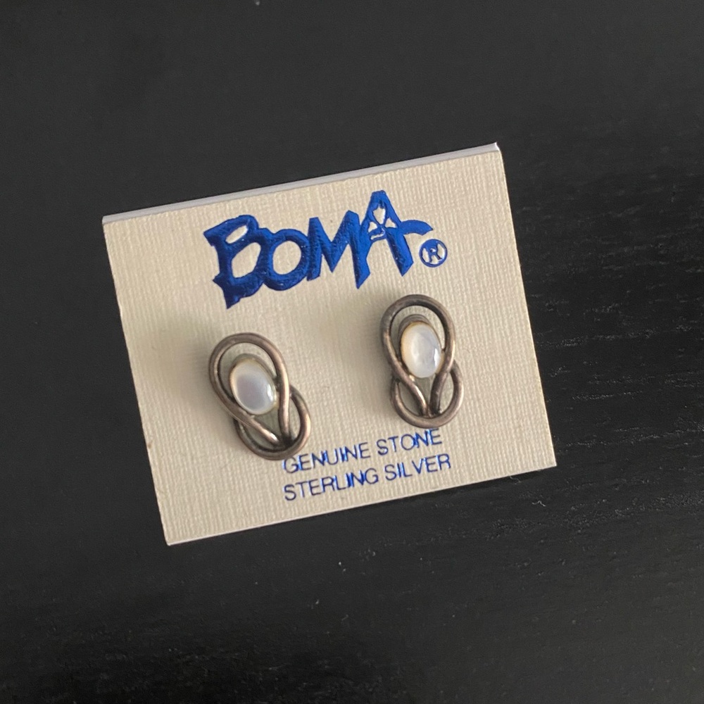NWT BOMA Stone and Sterling Earrings